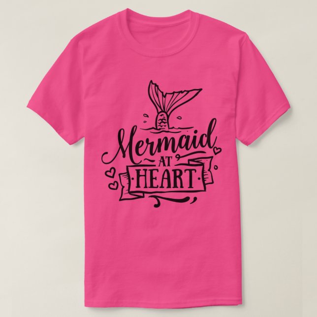 Cute Mermaid Gifts Mermaid at Heart 2 T-Shirt (Design Front)