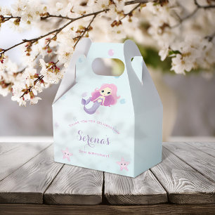 Cute Mermaid Girl Birthday Party Favour Box