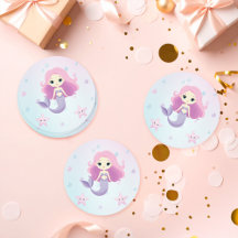 Cute Mermaid Girl Birthday Party
