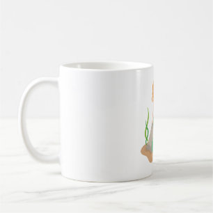 Cute Mermaid Girl On Rock Coffee Mug