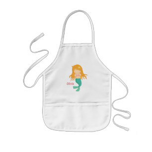 Cute Mermaid Girl Personalised Apron