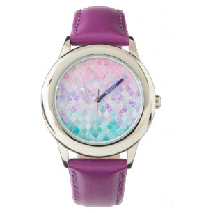 Cute Mermaid Girls Kids Jewellery, Pink, Purple Watch