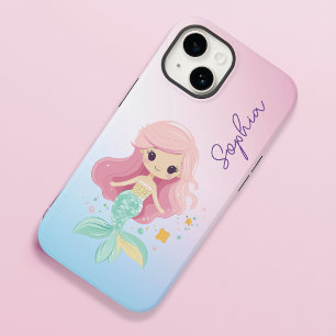 Cute Mermaid Girls Personalised Case-Mate iPhone 14 Case