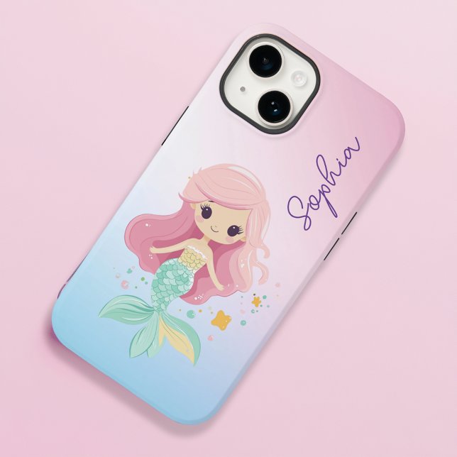 Cute Mermaid Girls Personalised  Case-Mate iPhone Case (Creator Uploaded)