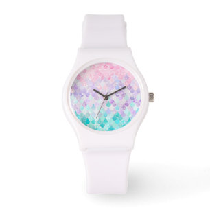 Cute Mermaid Girls Sports Watch, Pink, Purple Watch