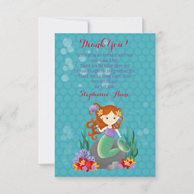 Cute Mermaid Invitation (Front)