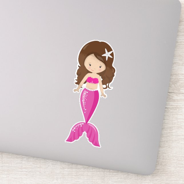 Cute Mermaid, Little Mermaid, Brown Hair, Tail (Detail)