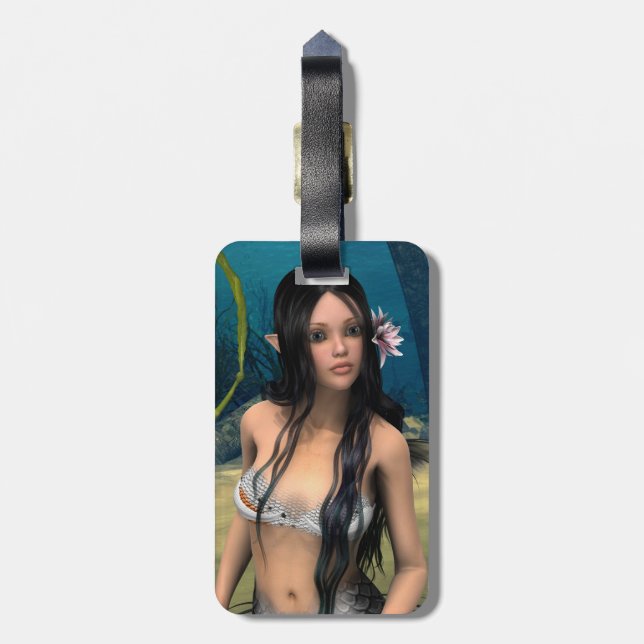 Cute Mermaid Luggage Tag (Back Vertical)