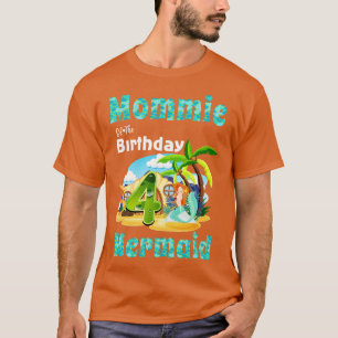 Cute Mermaid Mommie Of The 4th Birthday T-Shirt