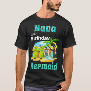 Cute Mermaid Nana Of The 11th Birthday T-Shirt