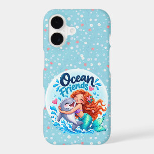 Cute Mermaid Ocean Friends Dolphin Design