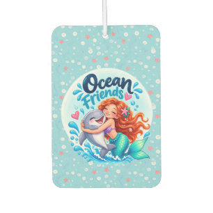 Cute Mermaid Ocean Friends Dolphin Design air fres Car Air Freshener