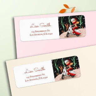 Cute Mermaid on a Scooter Return Address