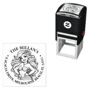 Cute Mermaid Party  theme Self-inking Stamp