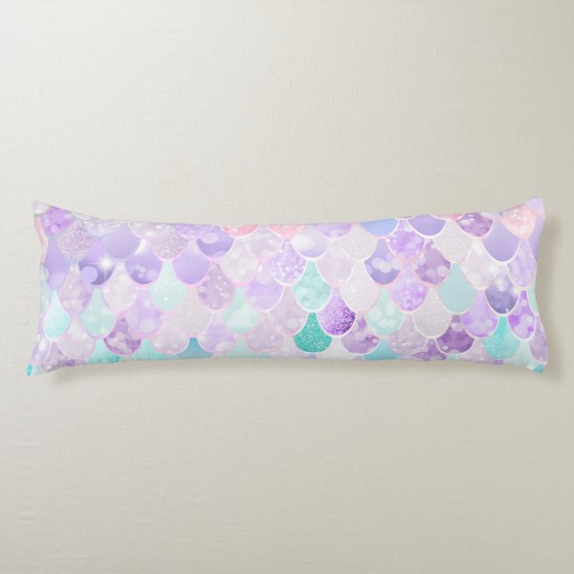 Cute Mermaid Pastel Purple, Body Pillow (Front)