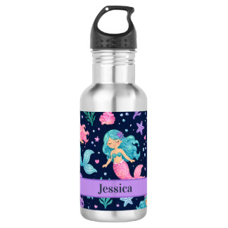 Cute Mermaid Pattern 532 Ml Water Bottle