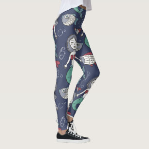 Cute Mermaid Pattern leggings