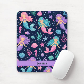 Cute Mermaid Pattern Mouse Mat