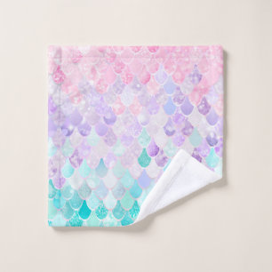 Cute Mermaid Pattern Towels and Wash Cloth for her