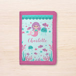 Cute Mermaid Personalised Girl Trifold Wallet<br><div class="desc">A cute mermaid personalised kids wallet for a little girl.</div>