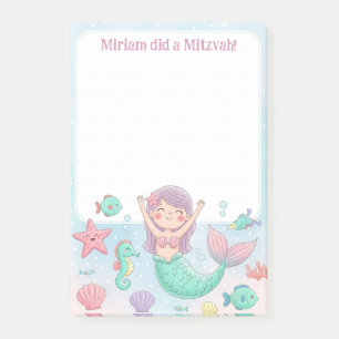 Cute Mermaid Personalised Mitzvah Notes