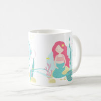 Cute Mermaid Pink and Mint Pattern