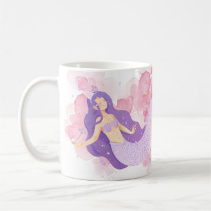 Cute Mermaid Pink Under the sea for little Girls  Coffee Mug
