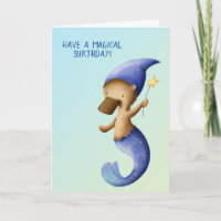 Cute Mermaid Platypus Birthday