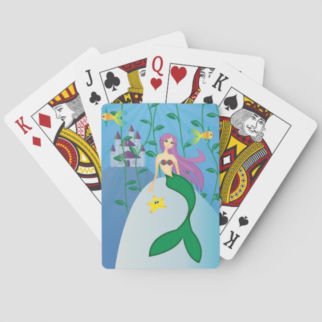 Cute Mermaid Playing Cards (Back)