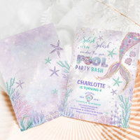 Cute Mermaid Pool Party Under the Sea Birthday