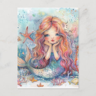 Cute Mermaid Postcard