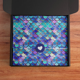 Cute Mermaid Scales Pattern Girls Birthday Tissue Paper