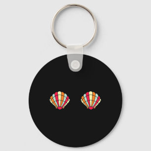 Cute Mermaid Shell Halloween Costume Tee Fun Girl Key Ring