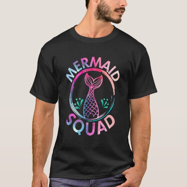 Cute Mermaid Squad Women Girls Sea Creature Mermai T-Shirt (Front)