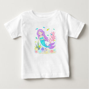 Cute Mermaid Under the Sea Baby T-Shirt