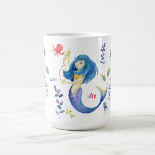 Cute Mermaid Under the Sea Coffee Mug
