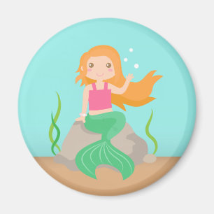 Cute Mermaid under the sea, for Girls Magnet