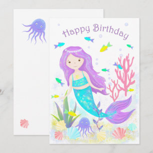 Cute Mermaid Under the Sea Neon
