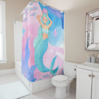 Cute mermaid watercolors illustration