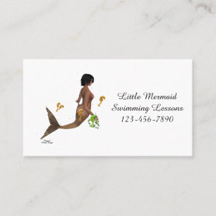 Cute Mermaid With Seahorses Business Card