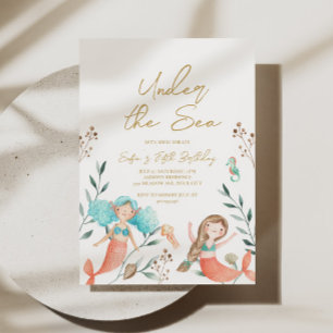 Cute Mermaids Under the Sea Invitation