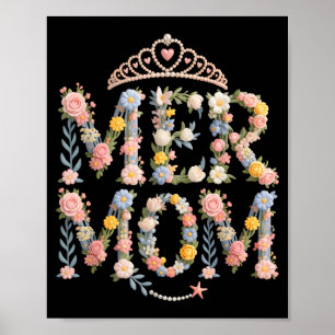 Cute mermom mama mum off duty mermaid vacation poster
