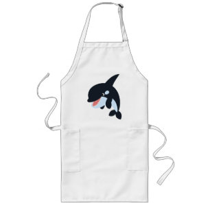 Cute Merry Cartoon Killer Whale Apron