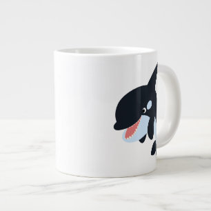 Cute Merry Cartoon Killer Whale Jumbo Mug