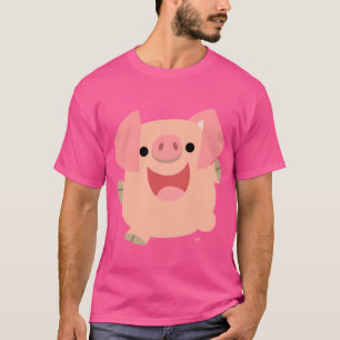Cute Merry Cartoon Pig T-Shirt