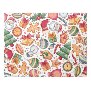 Cute Merry Christmas Aesthetic -Festive Pattern Notepad