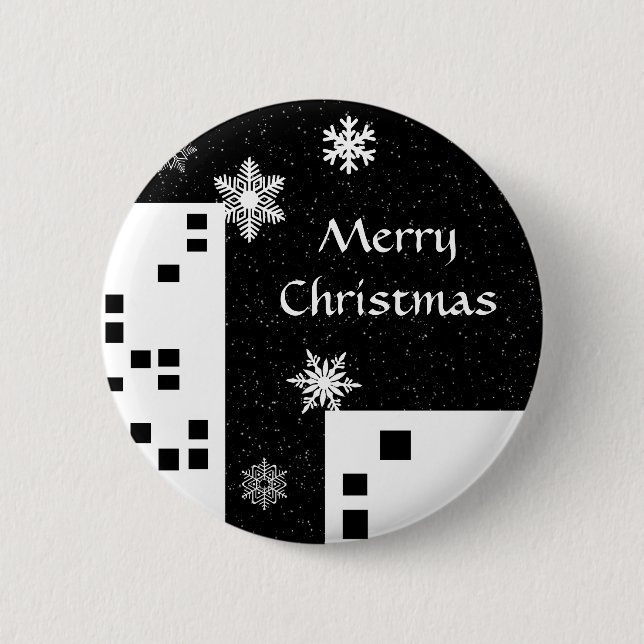 Cute Merry Christmas button (Front)