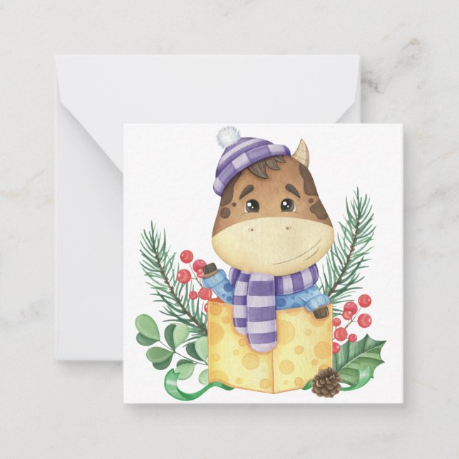 Cute Merry Christmas Card (Front)