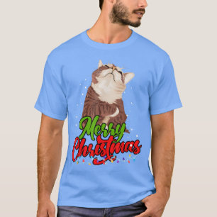 Cute Merry Christmas Cat T-Shirt