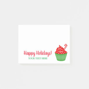 Cute Merry Christmas cupcake Holiday gift small Post-it Notes